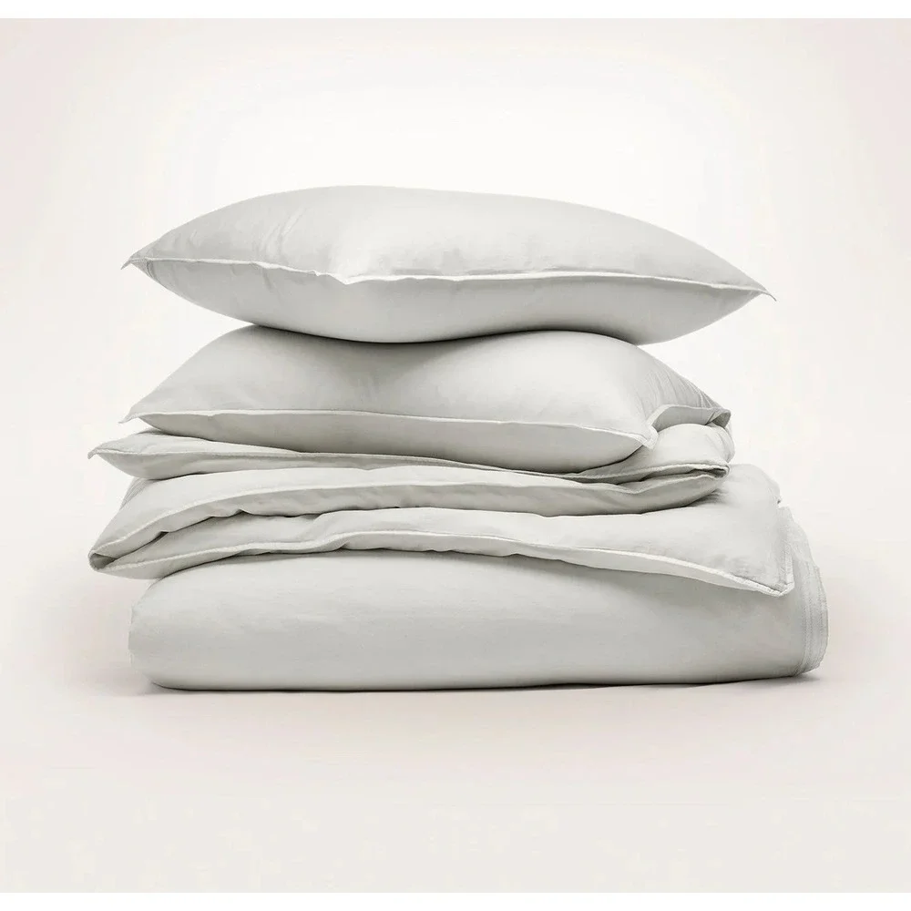 Boll & Branch Signature Vintage Washed Duvet Set F/Q Vintage Mist Blue Gray $379